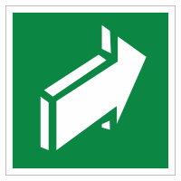Знак безопасности Открывать движением от себя (E18)